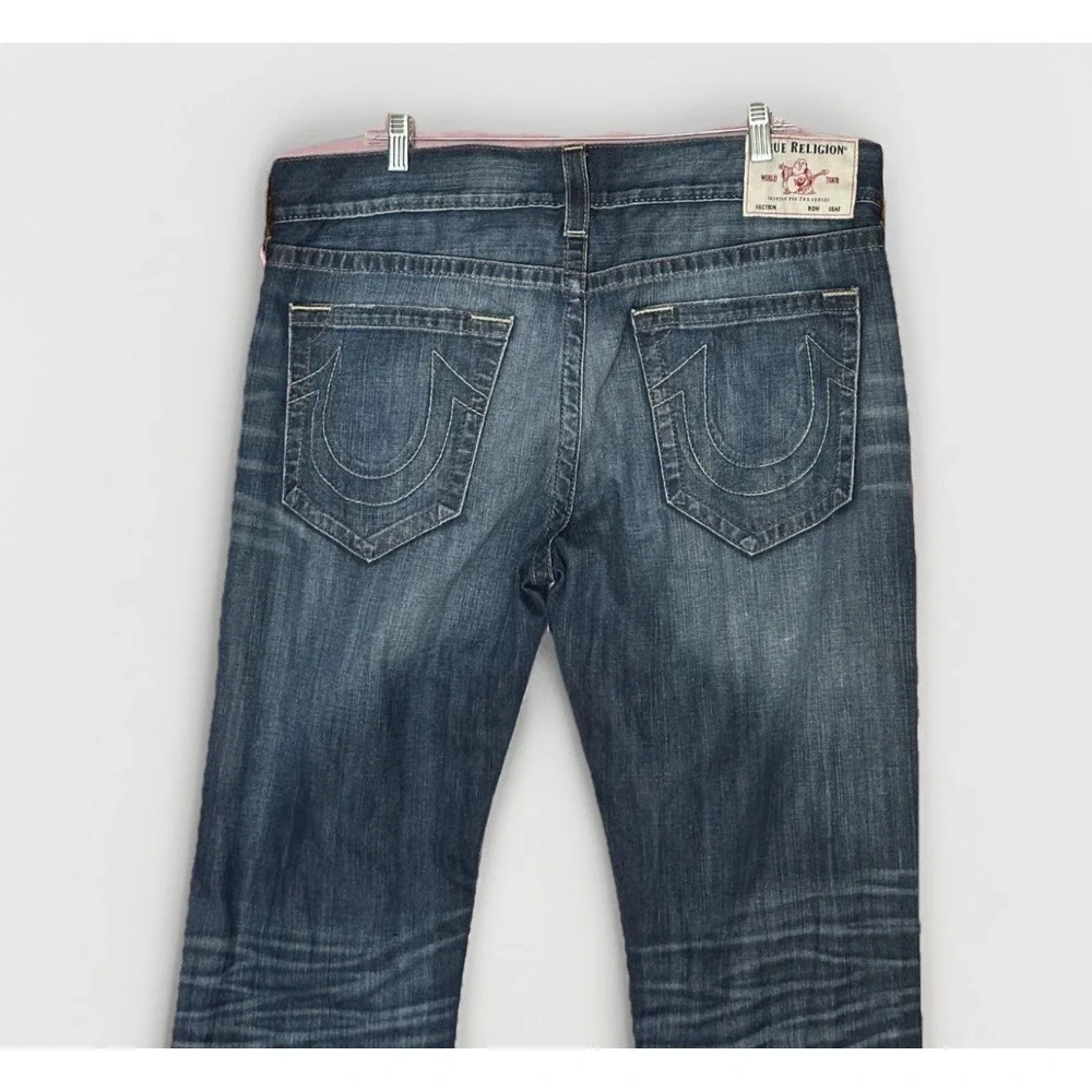 NWOT True Religion Dark Wash Ricky Relaxed Straight Leg Jeans 38 Men 41x34